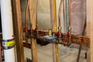gas line pipes installed in a house